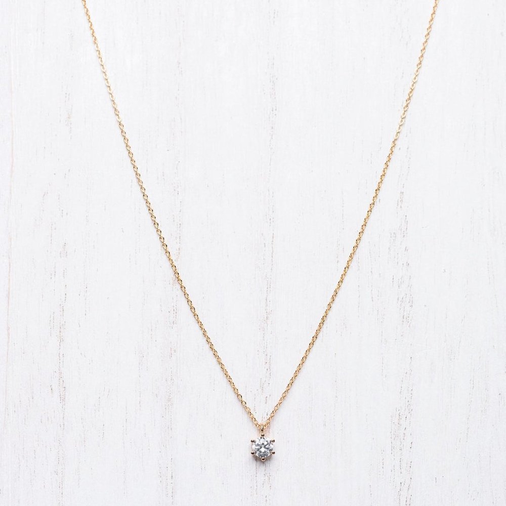 Cubic Zirconia Gold Filled Necklace